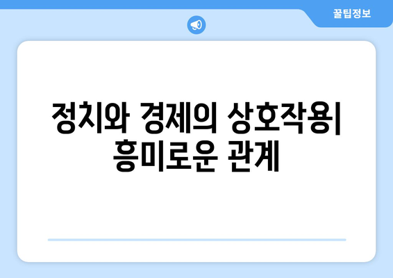 정치와 경제의 상호작용