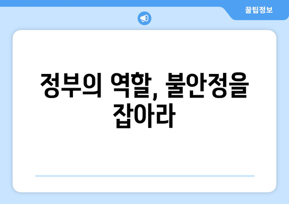 경제적 불확실성의 원인과 그 해결책