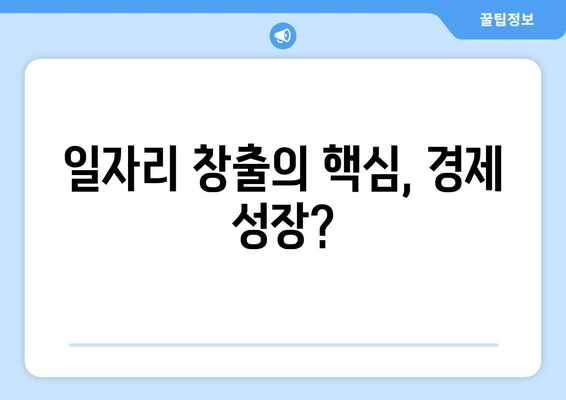 경제 성장과 일자리 창출의 상관관계 분석