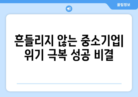 중소기업이 경제 위기를 극복한 성공 사례