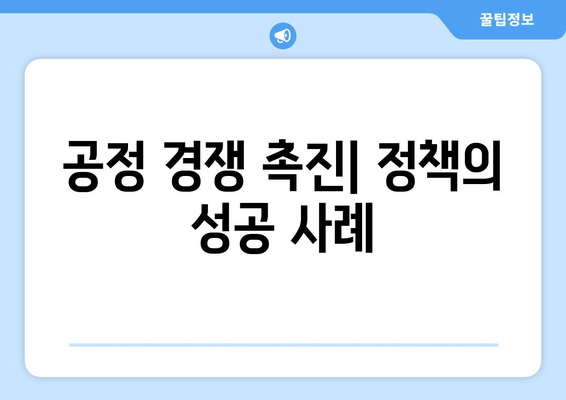 경제적 번영을 위한 공공 정책과 규제 사례